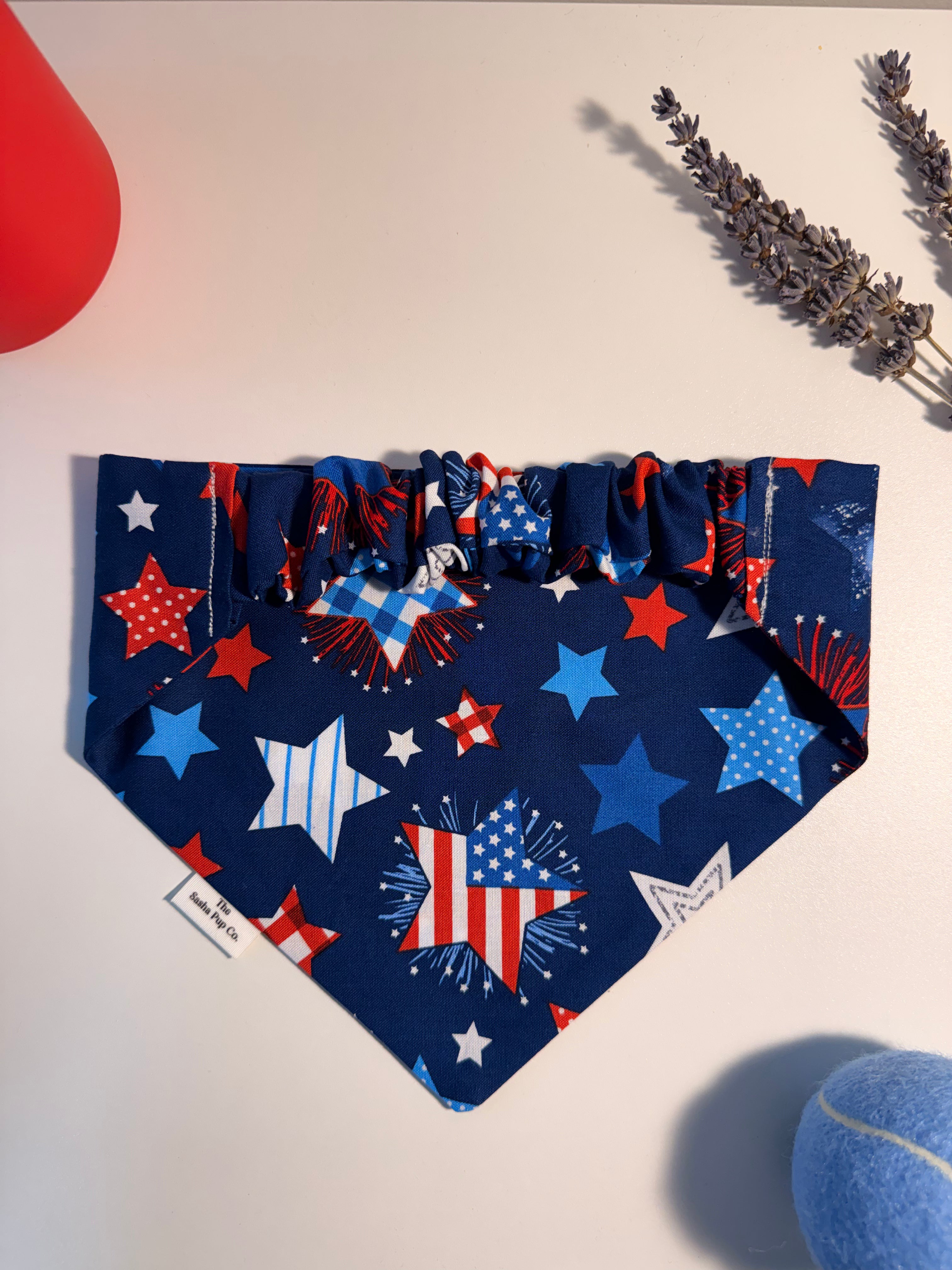 Red, White & Woof Bandana