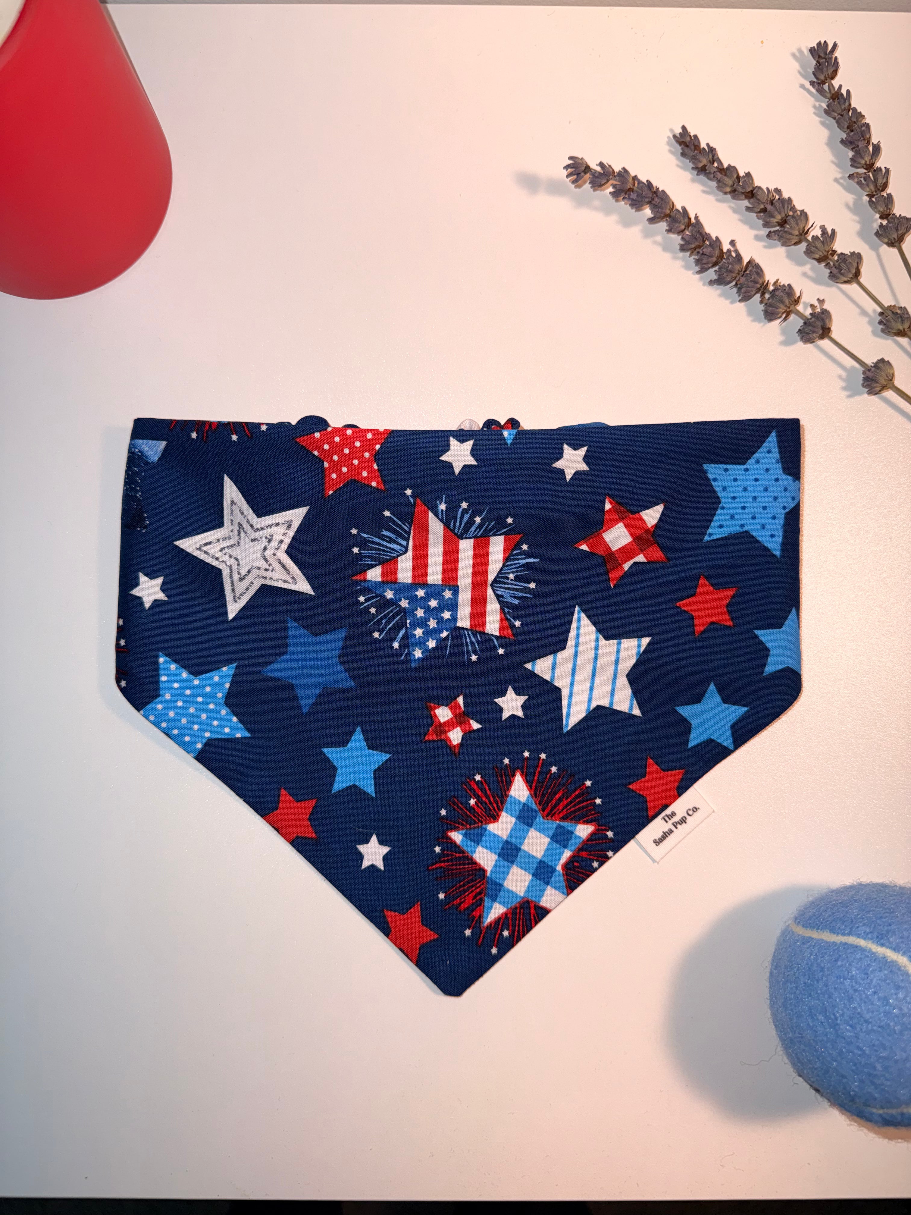 Red, White & Woof Bandana