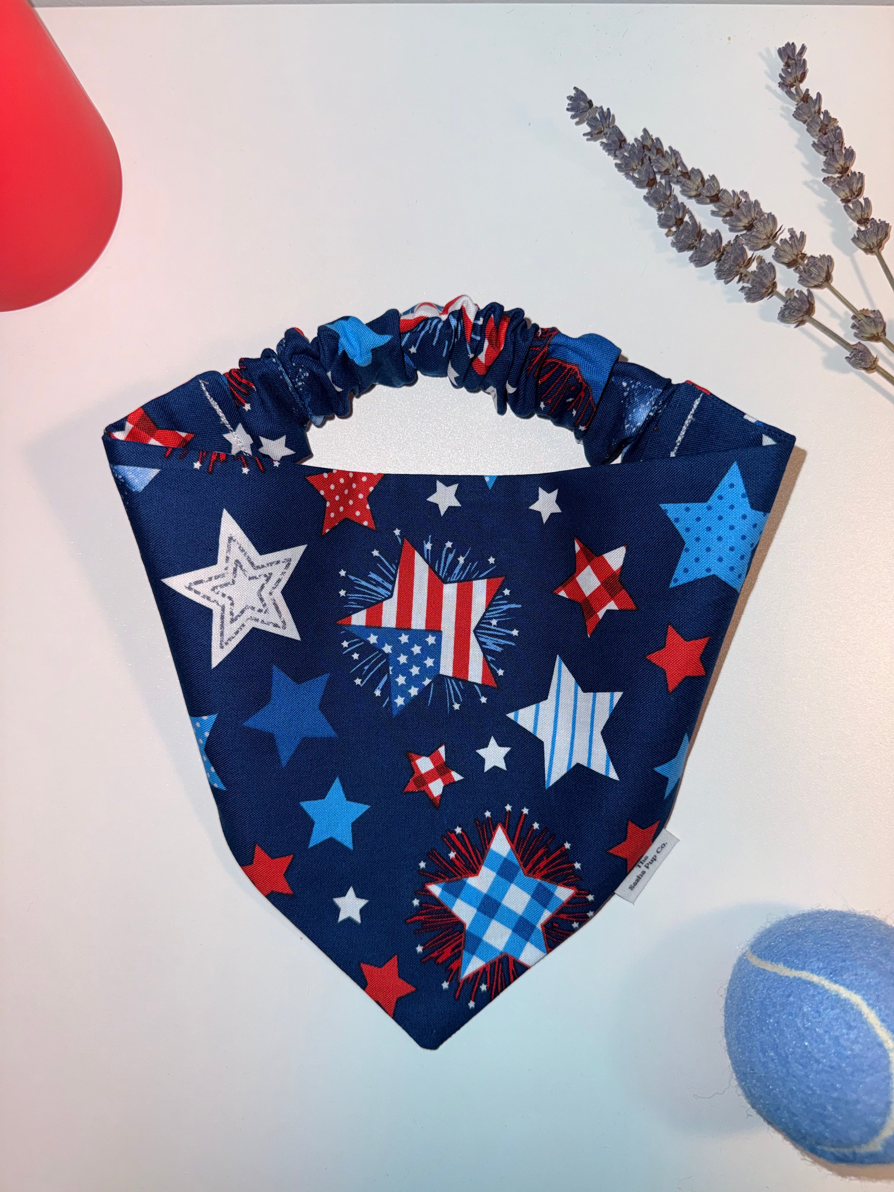 Red, White & Woof Bandana